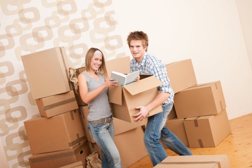 Commercial and residential moving team working in central London